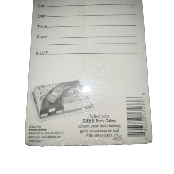 NIP Hallmark Disney Cars Birthday Party Invitations 8Ct Mater Lightning McQueen - Picture 3 of 3